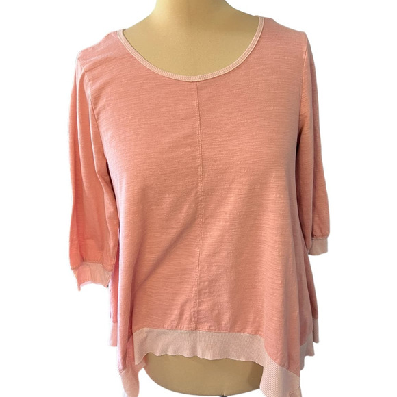 Umgee Pink Top Scoop Neck Lightweight Size L - Picture 1 of 9